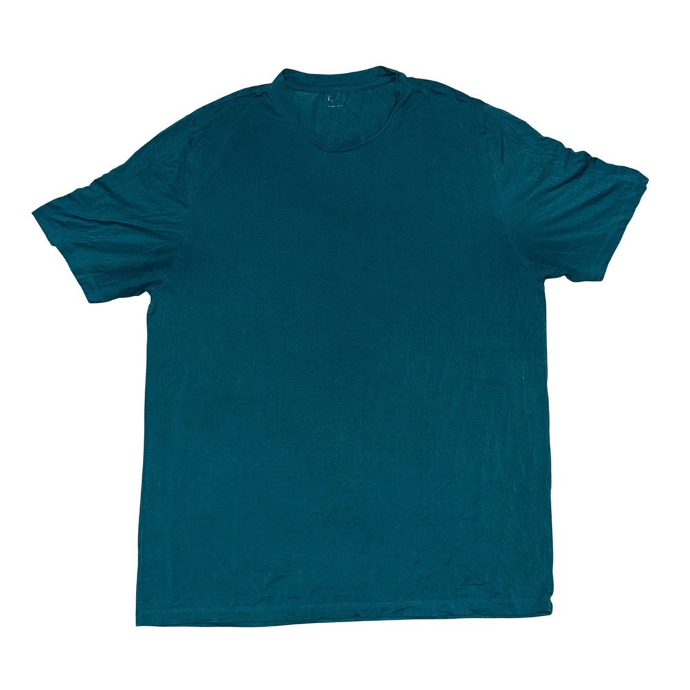 Lake Pajamas T-Shirt Women Large Teal Excellent Pima Cotton Blend Short Sleeve